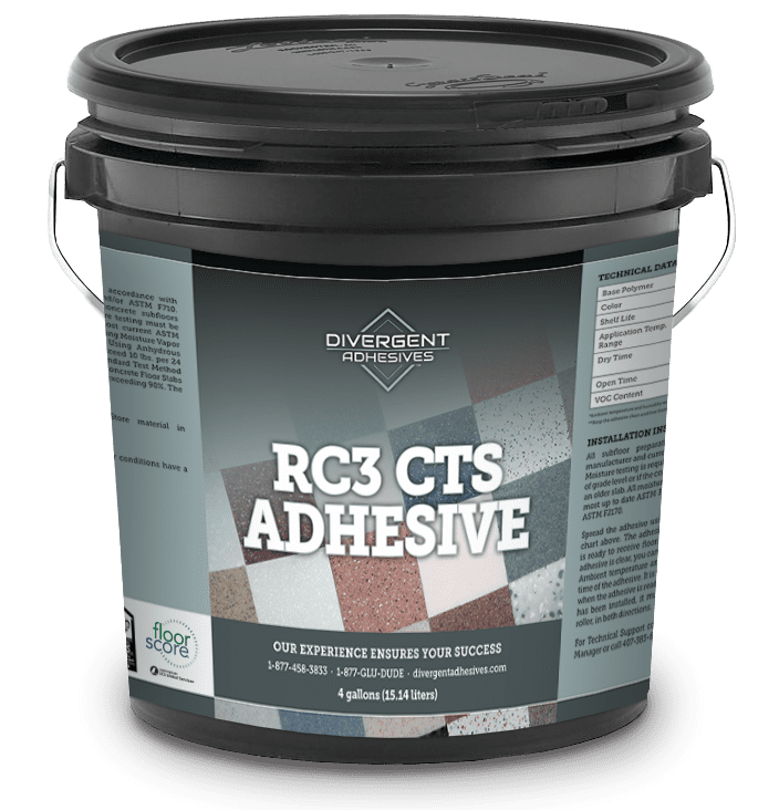 A bucket of adhesive for tile and stone.